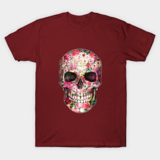 skull with flowers T-Shirt